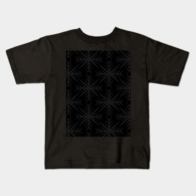 black spikes pattern design Kids T-Shirt by Spinkly